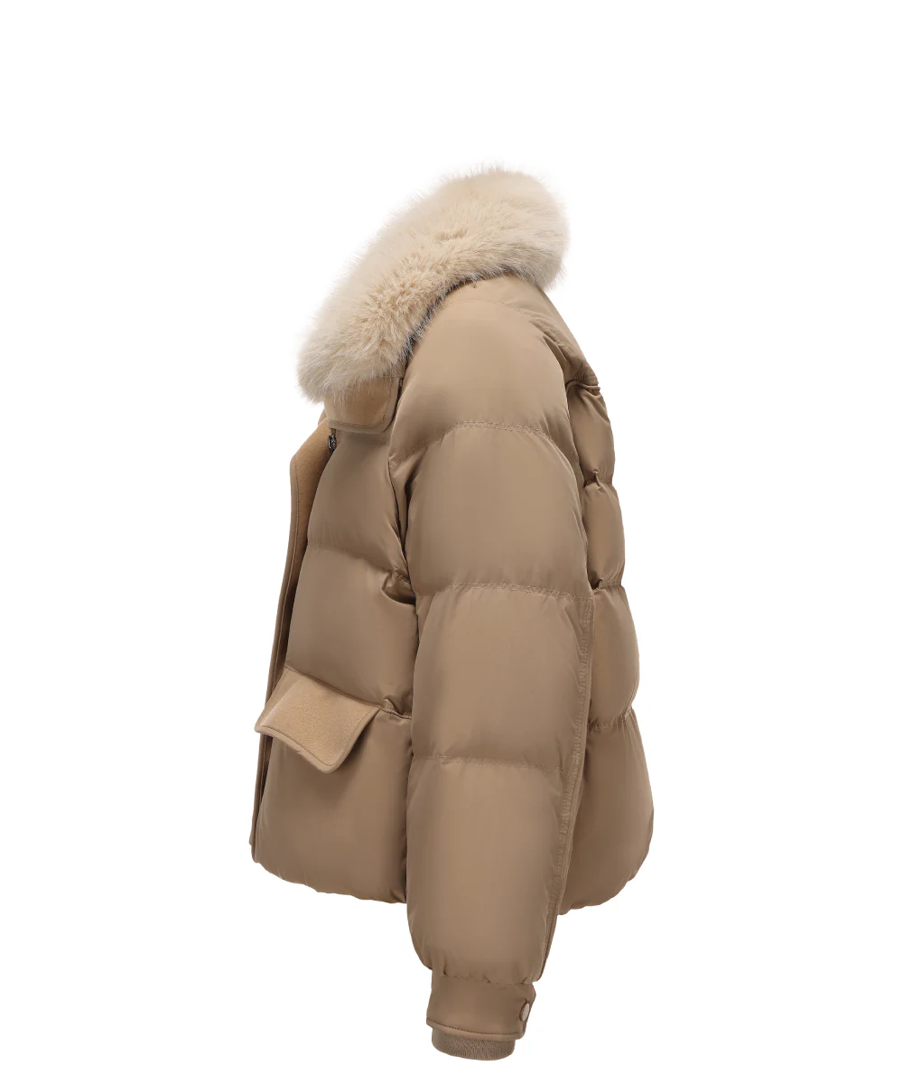 Detachable Fur Collar Puffer Down Jacket - DJW 25016 - Image 8