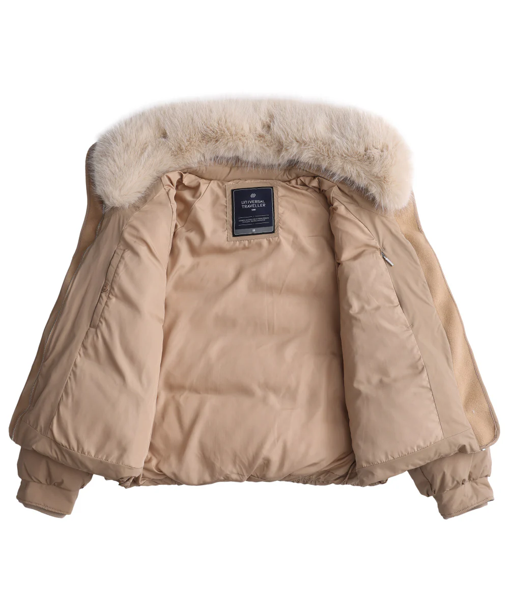 Detachable Fur Collar Puffer Down Jacket - DJW 25016 - Image 9
