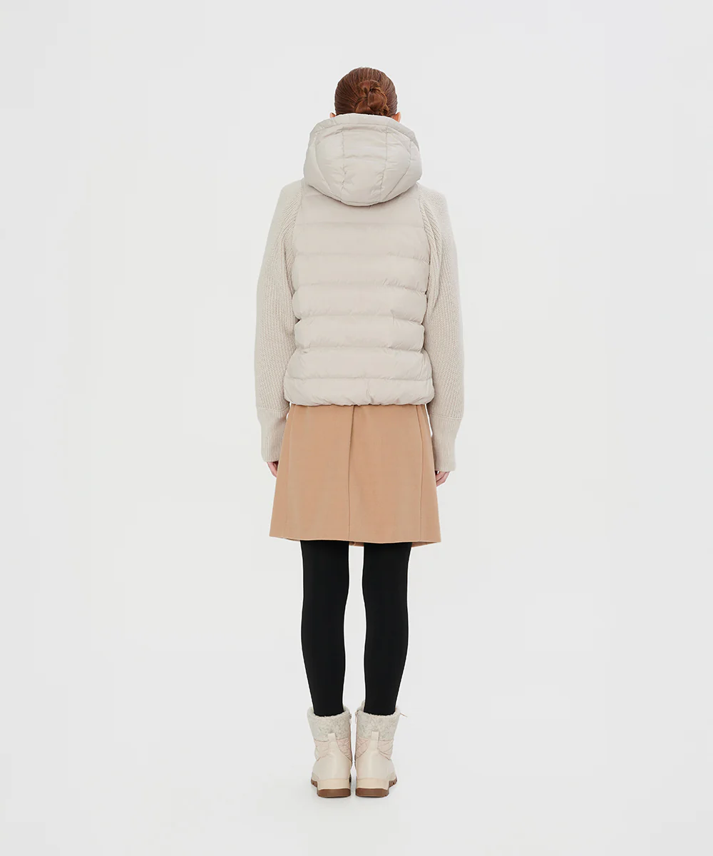 Dual Texture Dolman Sleeve Down Jacket - DJW 25015 - Image 4