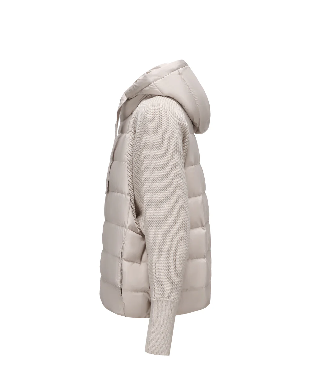 Dual Texture Dolman Sleeve Down Jacket - DJW 25015 - Image 8