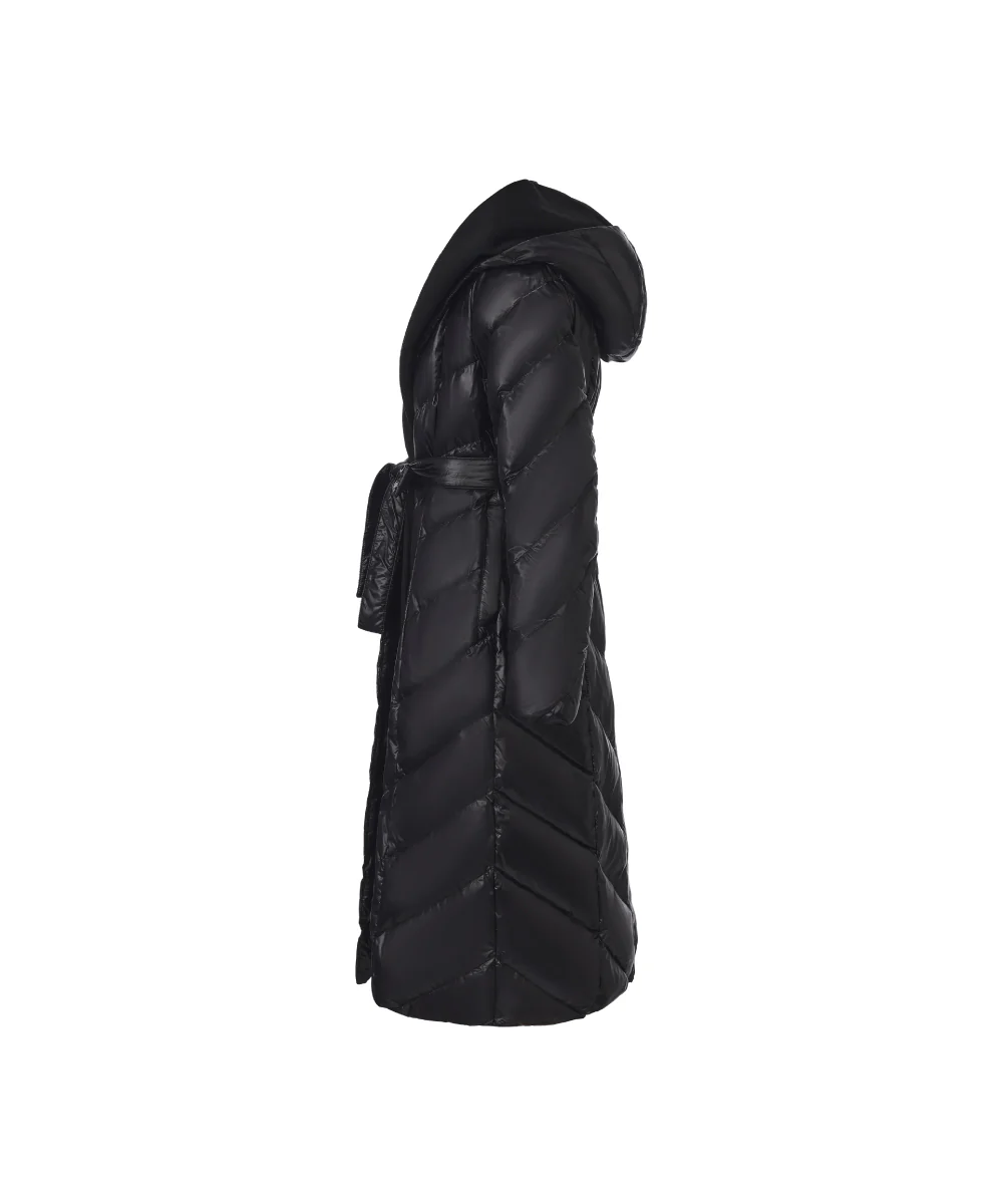 Elegant Quilted Midnight Down Coat - DJW 25023 - Image 7