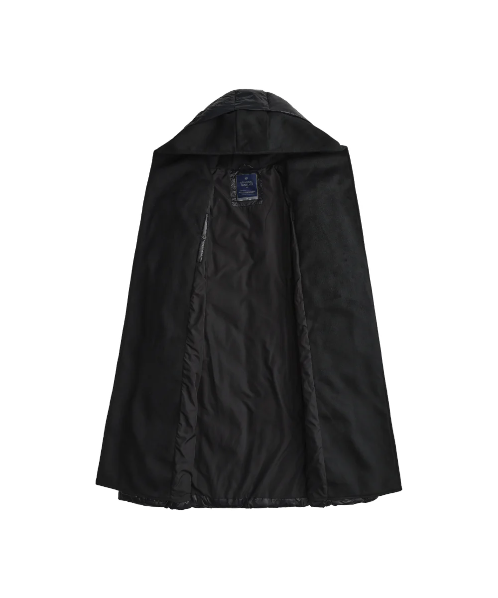 Elegant Quilted Midnight Down Coat - DJW 25023 - Image 8