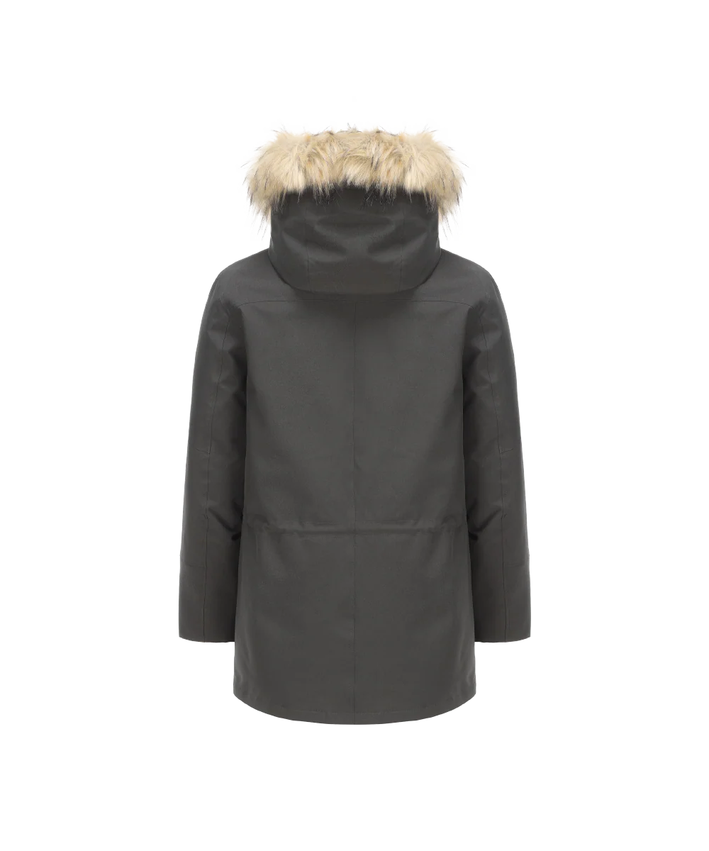 Men's Down Jacket with Logo Badge on Sleeve Arm - Image 3