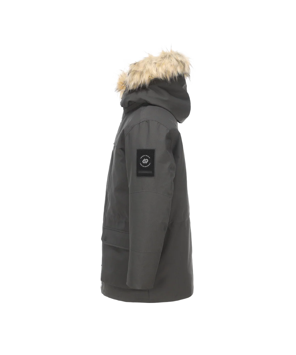 Men's Down Jacket with Logo Badge on Sleeve Arm - Image 4