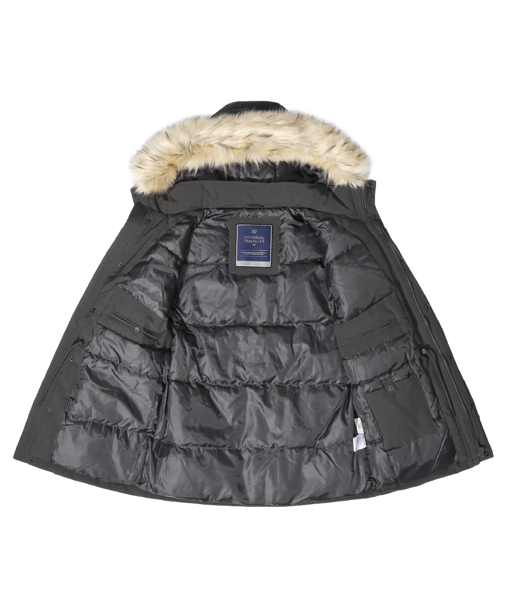 Men's Down Jacket with Logo Badge on Sleeve Arm - Image 6
