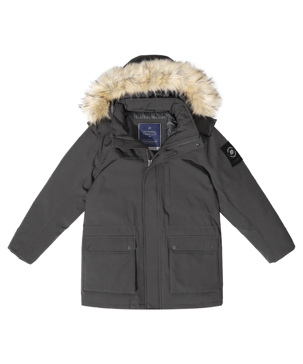 Men's Down Jacket with Logo Badge on Sleeve Arm - Image 7