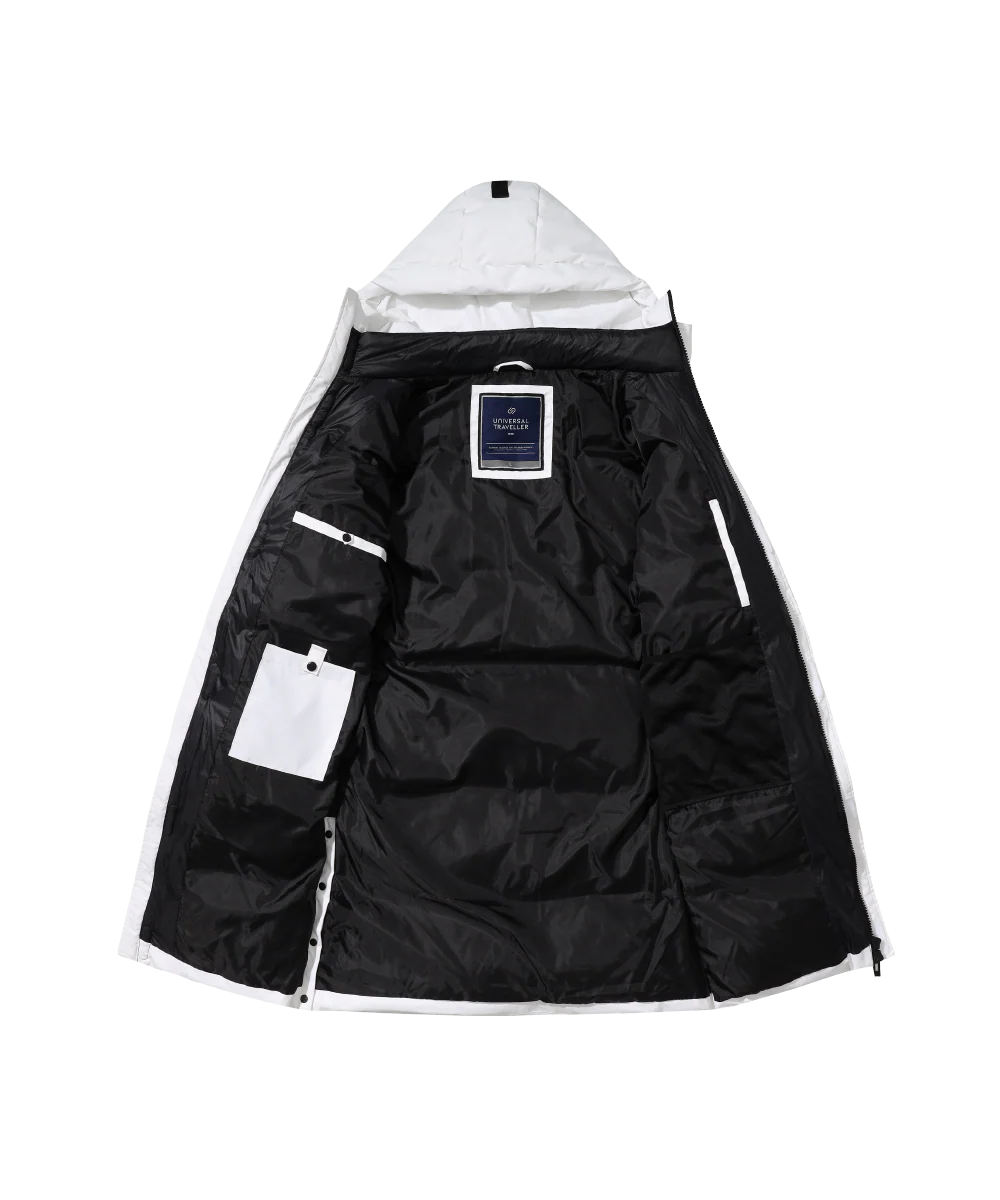 Men's Blanc Full Length Down Jacket - Image 6