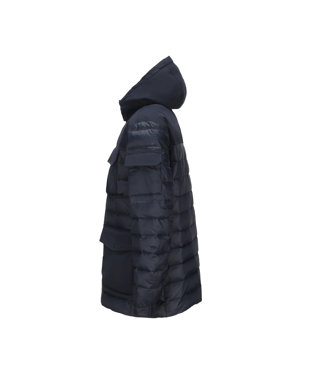 Men's Mixed Fabrication Down Jacket - Image 4