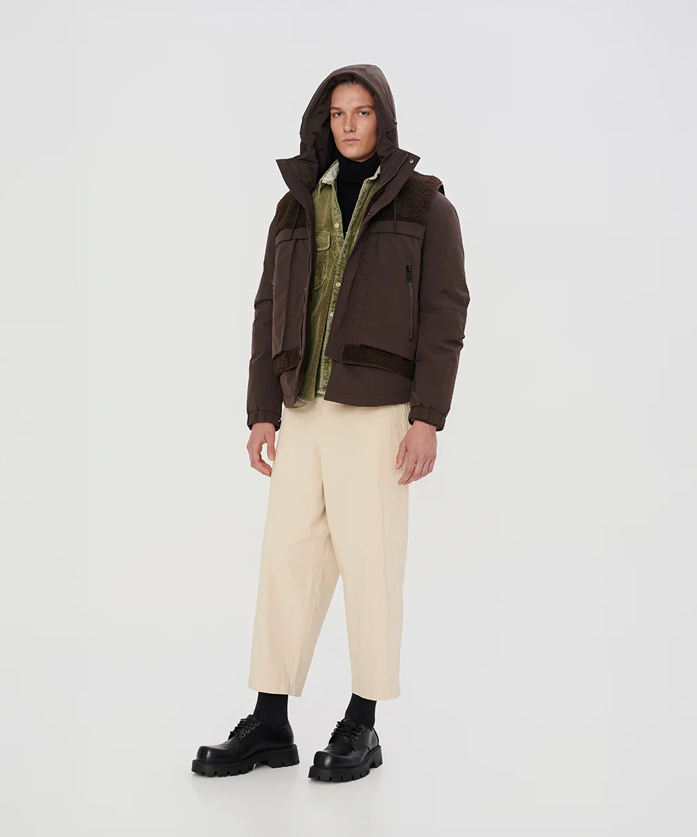 Sherpa Panel Details Down Jacket - DJ 25002 - Image 3