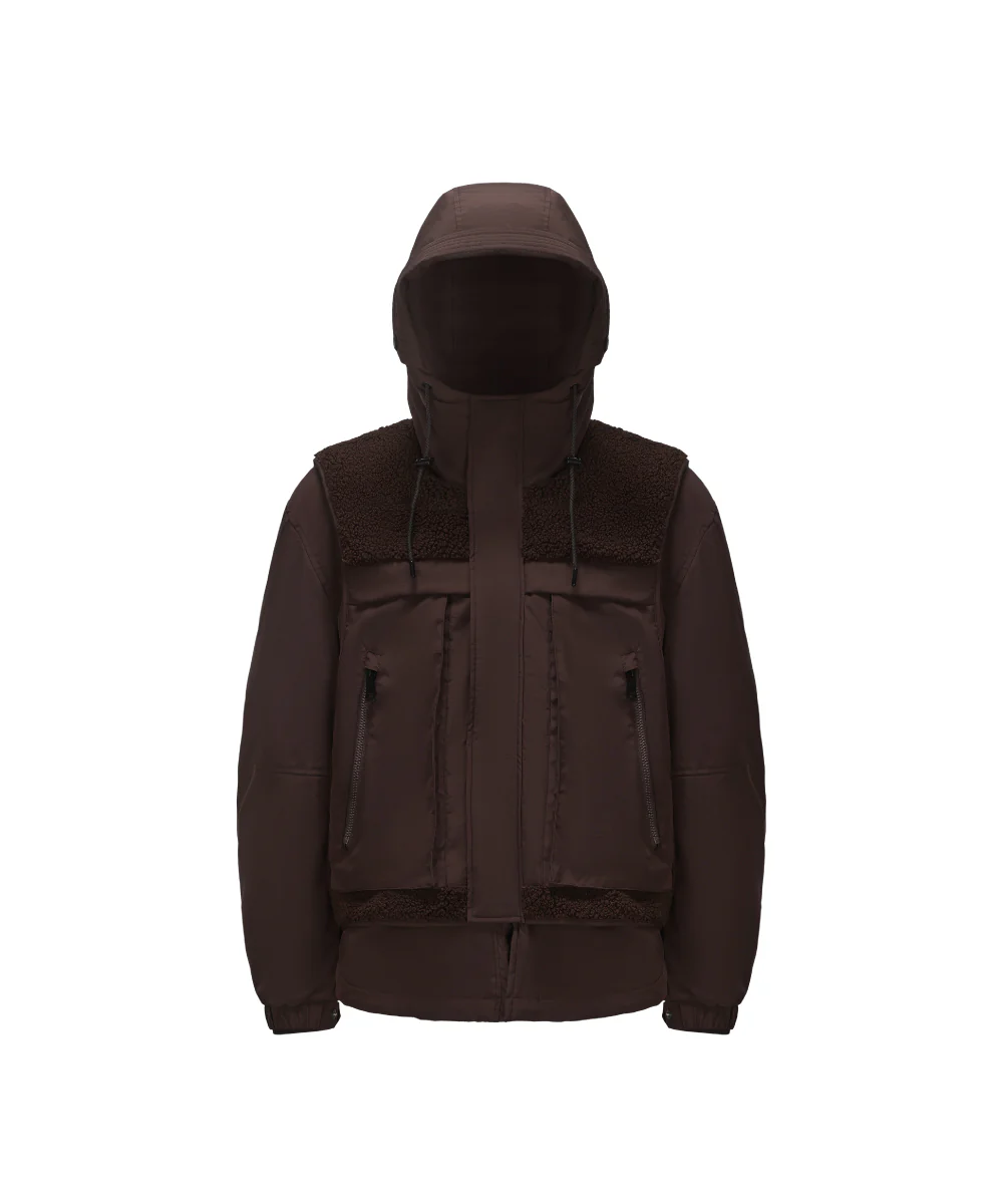 Sherpa Panel Details Down Jacket - DJ 25002 - Image 5