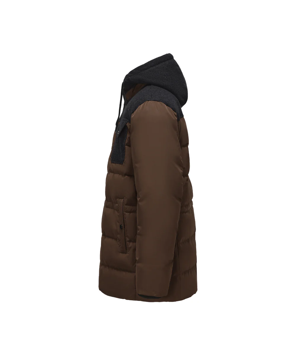 Wool Panel Details Down Jacket - DJ 25004 - Image 7