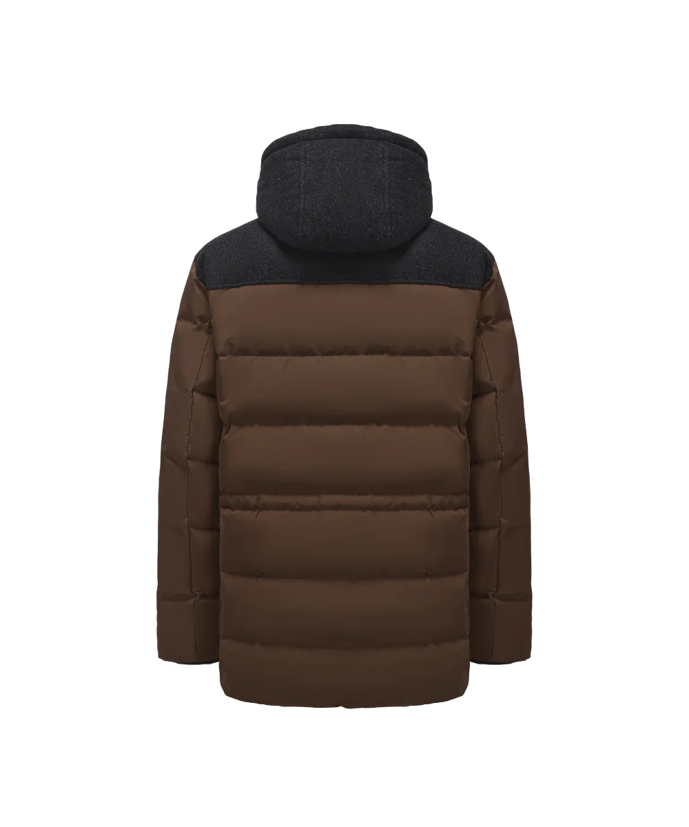 Wool Panel Details Down Jacket - DJ 25004 - Image 8
