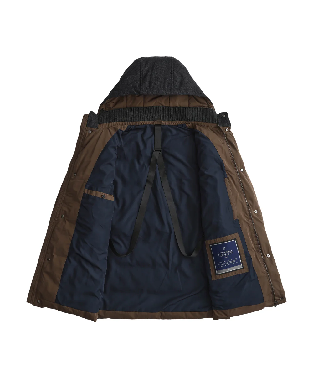 Wool Panel Details Down Jacket - DJ 25004 - Image 9